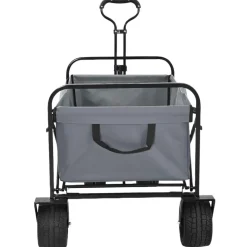 vidaXL Foldbar håndvogn Grå 89 x 63 x 96 cm Stål og Polyester Oxford