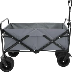 vidaXL Foldbar håndvogn Grå 89 x 63 x 96 cm Stål og Polyester Oxford