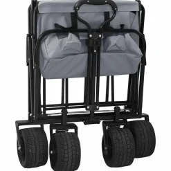 vidaXL Foldbar håndvogn Grå 89 x 63 x 96 cm Stål og Polyester Oxford