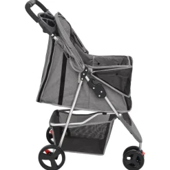 vidaXL foldbar hundeklapvogn 80x46x98 cm oxfordstof grå