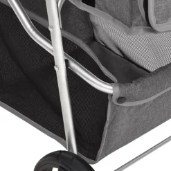 vidaXL foldbar hundeklapvogn 80x46x98 cm oxfordstof grå