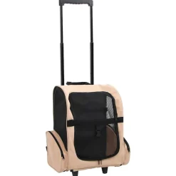 vidaXL foldbar kæledyrsvogn multifunktionel beige