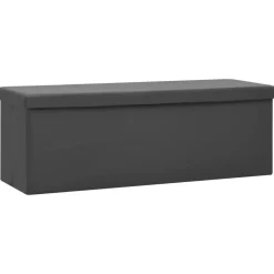 vidaXL foldbar opbevaringsbænk PVC grå