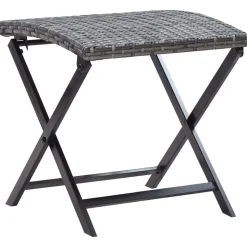 vidaXL foldbar taburet polyrattan grå