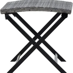vidaXL foldbar taburet polyrattan grå