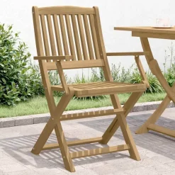 vidaXL foldbare havestole 2 stk. 54x61x88 cm massivt akacietræ