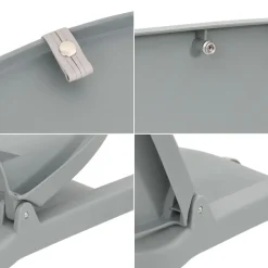vidaXL foldbart bådsædesæt 2 dele 48x51x41 cm uden pude grå