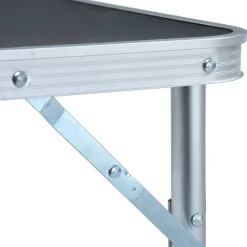 vidaXL foldbart campingbord 60x45 cm aluminium grå