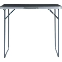 vidaXL foldbart campingbord med metalstel 80 x 60 cm grå