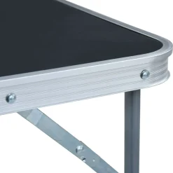 vidaXL foldbart campingbord med metalstel 80 x 60 cm grå