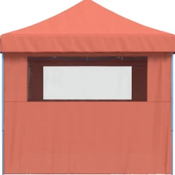 vidaXL foldbart pop-up festtelt med 4 sidevægge terracotta