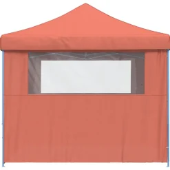 vidaXL foldbart pop-up festtelt med 4 sidevægge terracotta