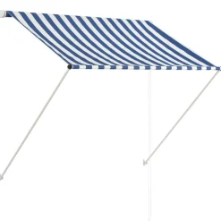 vidaXL foldemarkise 150x150 cm blå og hvid