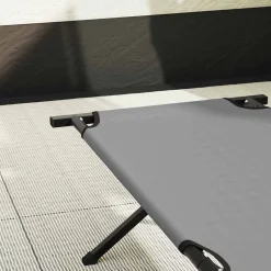 vidaXL Foldende Camping Seng Grå 193 x 69 x 45 cm Oxford stof