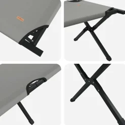 vidaXL Foldende Camping Seng Grå 193 x 69 x 45 cm Oxford stof
