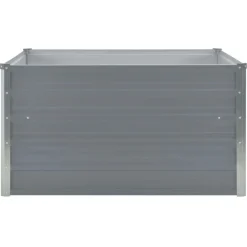 vidaXL forhøjet blomsterbed 100 x 100 x 45 cm galvaniseret stål grå