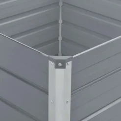 vidaXL forhøjet blomsterbed 100 x 100 x 45 cm galvaniseret stål grå