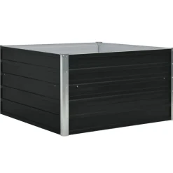 vidaXL forhøjet blomsterbed 100 x 100 x 45 cm galvaniseret stål grå