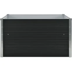 vidaXL forhøjet blomsterbed 100 x 100 x 45 cm galvaniseret stål grå