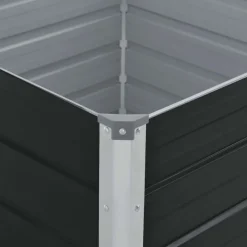 vidaXL forhøjet blomsterbed 100 x 100 x 45 cm galvaniseret stål grå