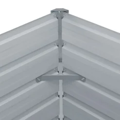 vidaXL forhøjet blomsterbed 100 x 100 x 45 cm galvaniseret stål grå