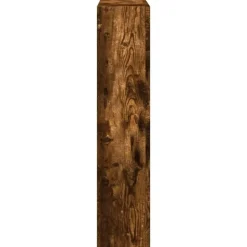 vidaXL forsats til pejs 81x18x82 cm konstrueret træ røget eg
