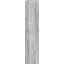 vidaXL forsats til pejs 81x18x82 cm konstrueret træ grå sonoma-eg