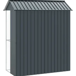 vidaXL Fuglebur Antracit 215 x 110 x 247 cm Galvaniseret stål