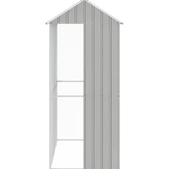 vidaXL Fuglebur Grå 215 x 110 x 247 cm Galvaniseret stål