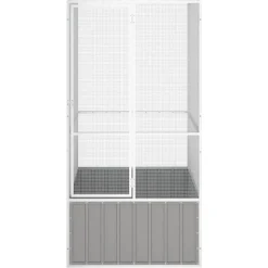 vidaXL fuglebur 111x107x211,5 cm galvaniseret stål grå