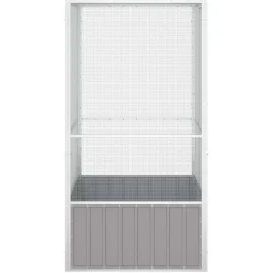 vidaXL fuglebur 111x107x211,5 cm galvaniseret stål grå