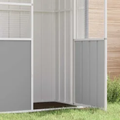 vidaXL fuglebur 115x78x200 cm galvaniseret stål grå
