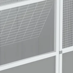 vidaXL fuglebur 115x78x200 cm galvaniseret stål grå