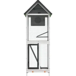 vidaXL fuglebur 60x58,5x160 cm massivt fyrretræ grå