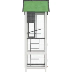 vidaXL fuglebur 60x58,5x160 cm massivt fyrretræ grå