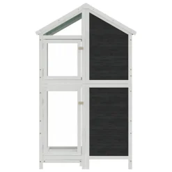 vidaXL fuglebur 97x81x152 cm massivt fyrretræ grå
