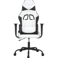 vidaXL gamingstol m. massagefunktion kunstlæder hvid og sort