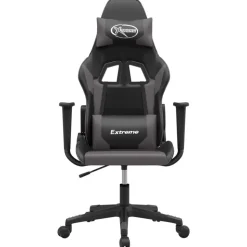 vidaXL gamingstol m. massagefunktion kunstlæder sort og grå