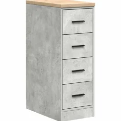 vidaXL Garageopbevaringsskab Beton Grå 30x51x85cm Massivt træ Fyrretræ