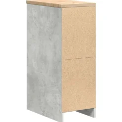 vidaXL Garageopbevaringsskab Beton Grå 30x51x85cm Massivt træ Fyrretræ