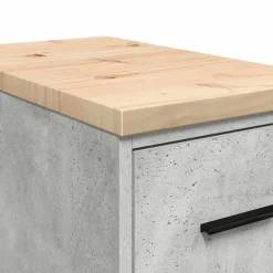 vidaXL Garageopbevaringsskab Beton Grå 30x51x85cm Massivt træ Fyrretræ