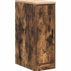vidaXL Garageopbevaringsskab røget eg 30x51x85 cm massivt træ fyrretræ