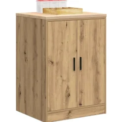 vidaXL Garageopbevaringsskab Håndværks eg 60x51x85 cm