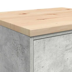 vidaXL Garageopbevaringsskab Beton Grå 60x51x85cm Massivt træ Fyrretræ