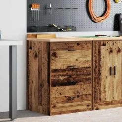vidaXL Garageopbevaringsskab gammelt træ 60x51x85 cm