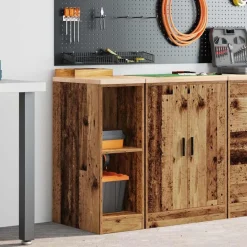 vidaXL Garageopbevaringsskab gammelt træ 30x51x85 cm