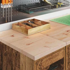 vidaXL Garageopbevaringsskab gammelt træ 30x51x85 cm