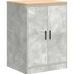 vidaXL Garageopbevaringsskab Beton Grå 60x51x85cm Massivt træ Fyrretræ