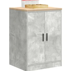 vidaXL Garageopbevaringsskab Beton Grå 60x51x85cm Massivt træ Fyrretræ