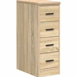 vidaXL Garageopbevaringsskab Sonoma eg 30x51x85cm Massivt træ Fyrretræ